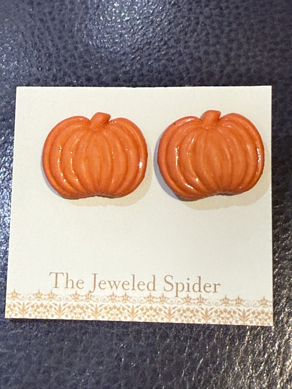 Stud Earrings - Pumpkin