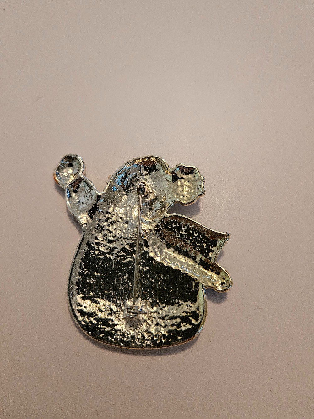 vintage Steinmetz SFJ Christmas snowman brooch
