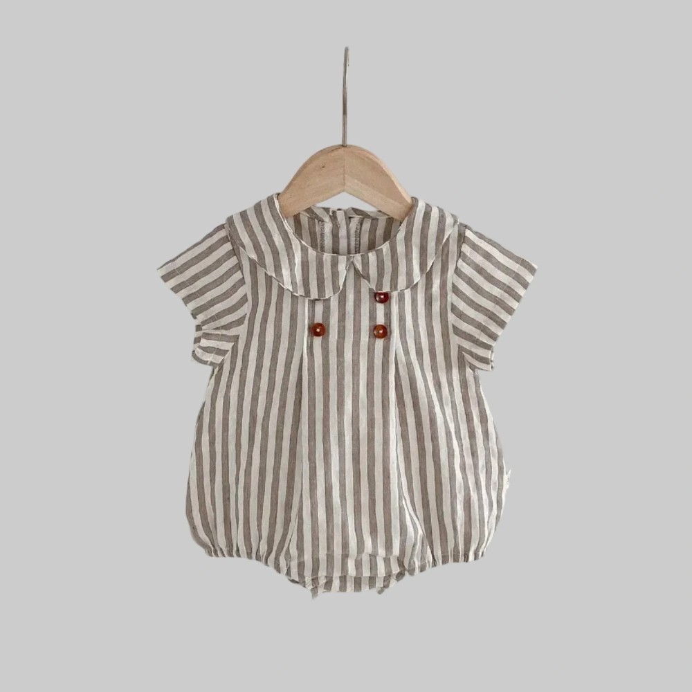 Linen Romper - Striped