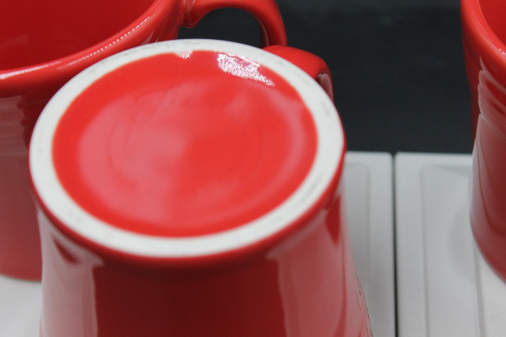Fiesta Scarlet tapered mugs