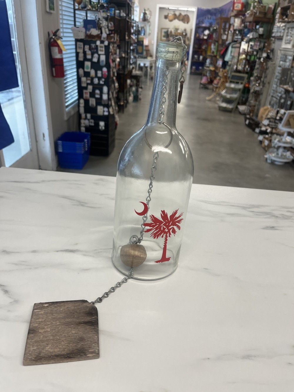 SC glass bottle windchime