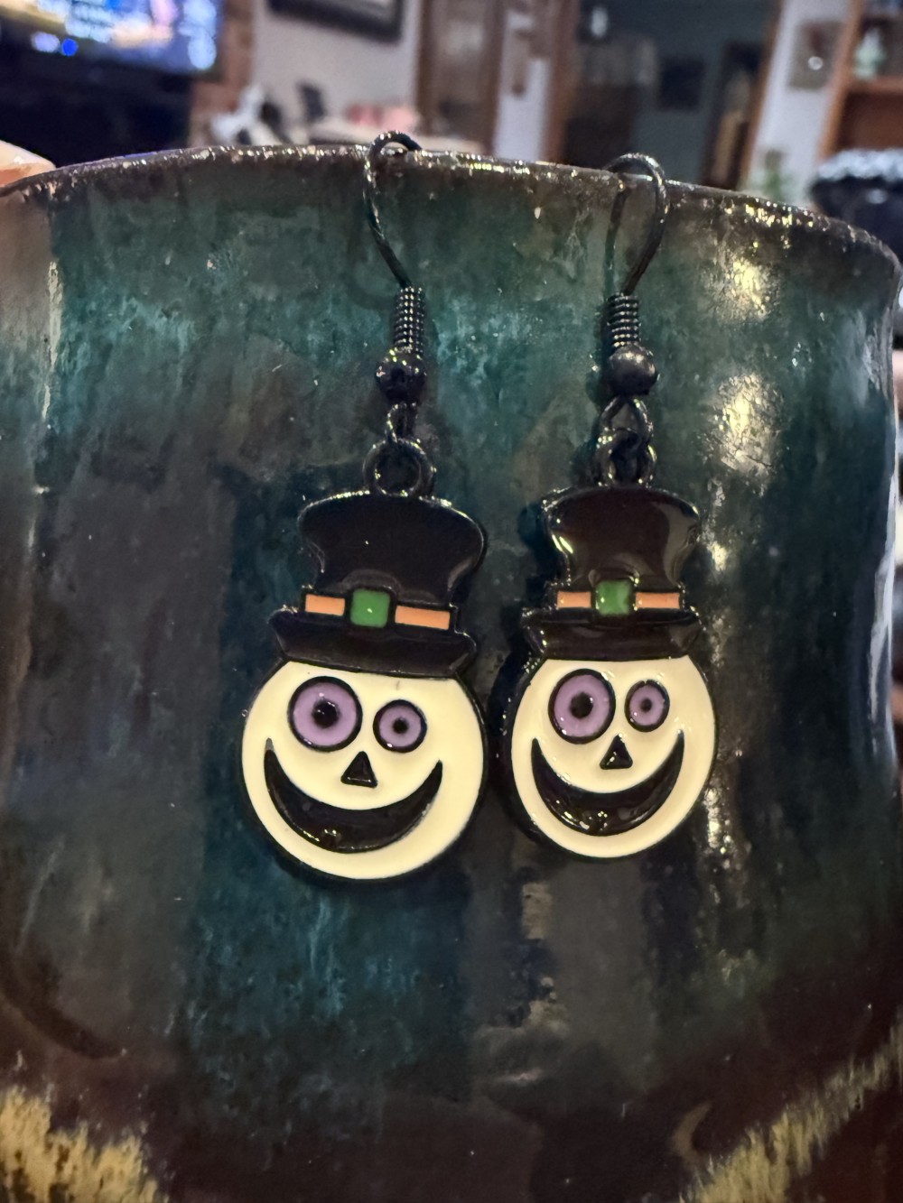 Earrings - Ghosts Wearing Hats - Halloween