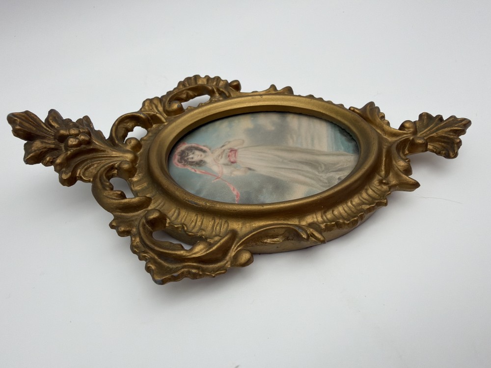 Vtg Pinkie & Blue Boy Framed Print Pair