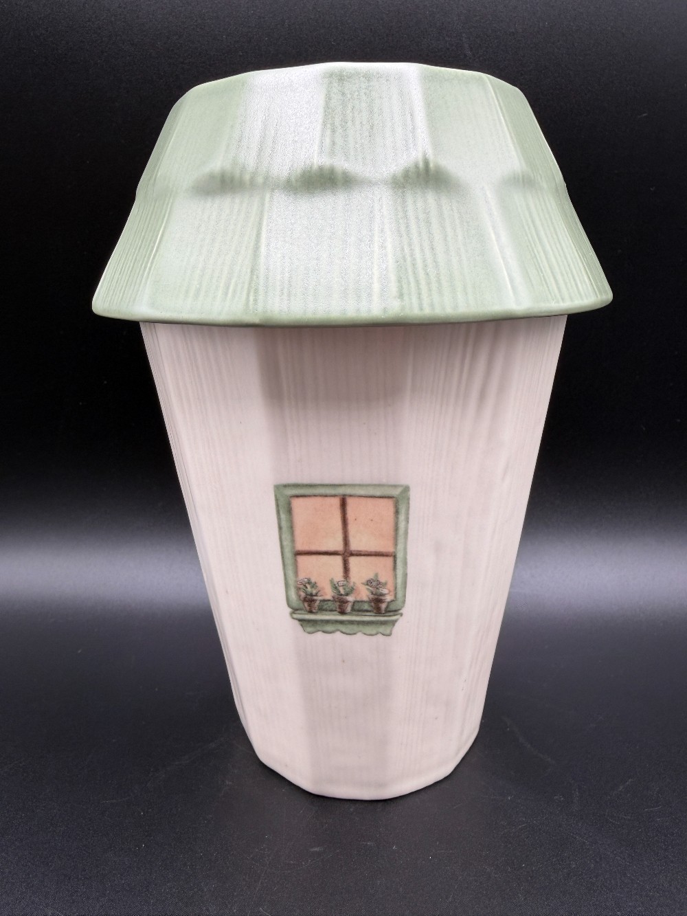 Pfaltzgraff Naturewood Birdhouse Utensil Holder Crock Vase Vintage