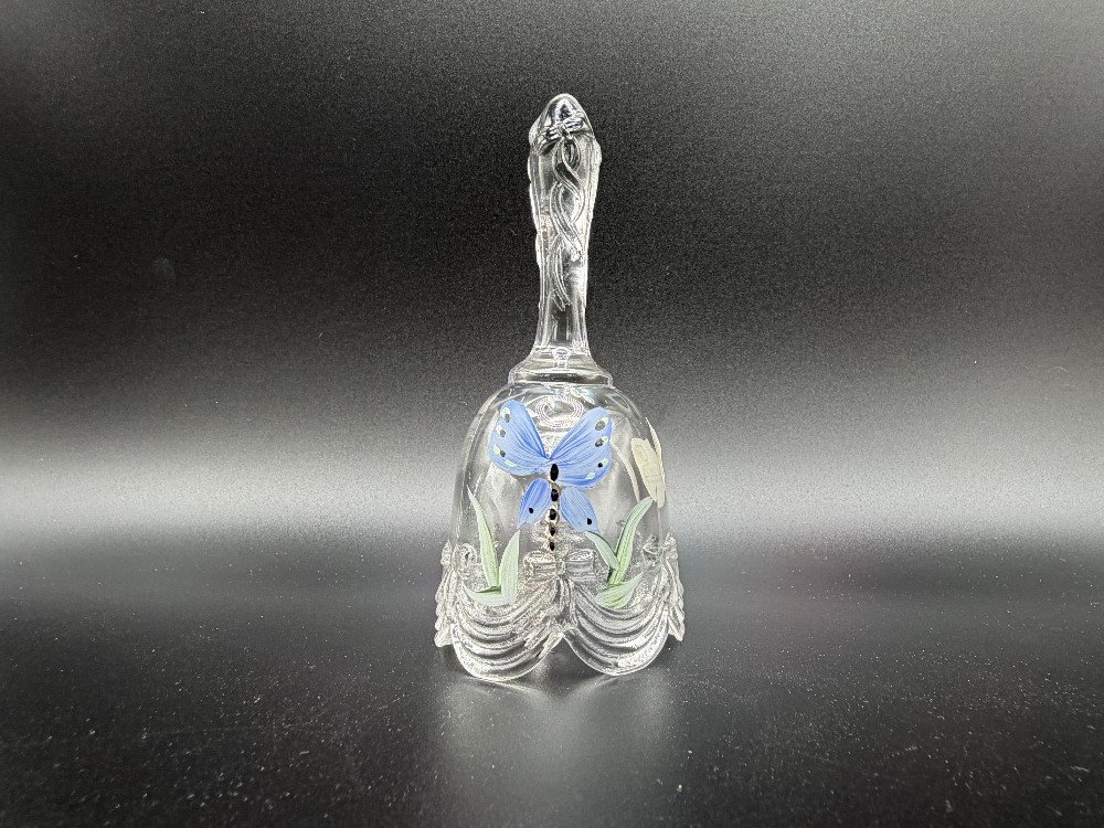 Fenton Clear Handpainted Bell