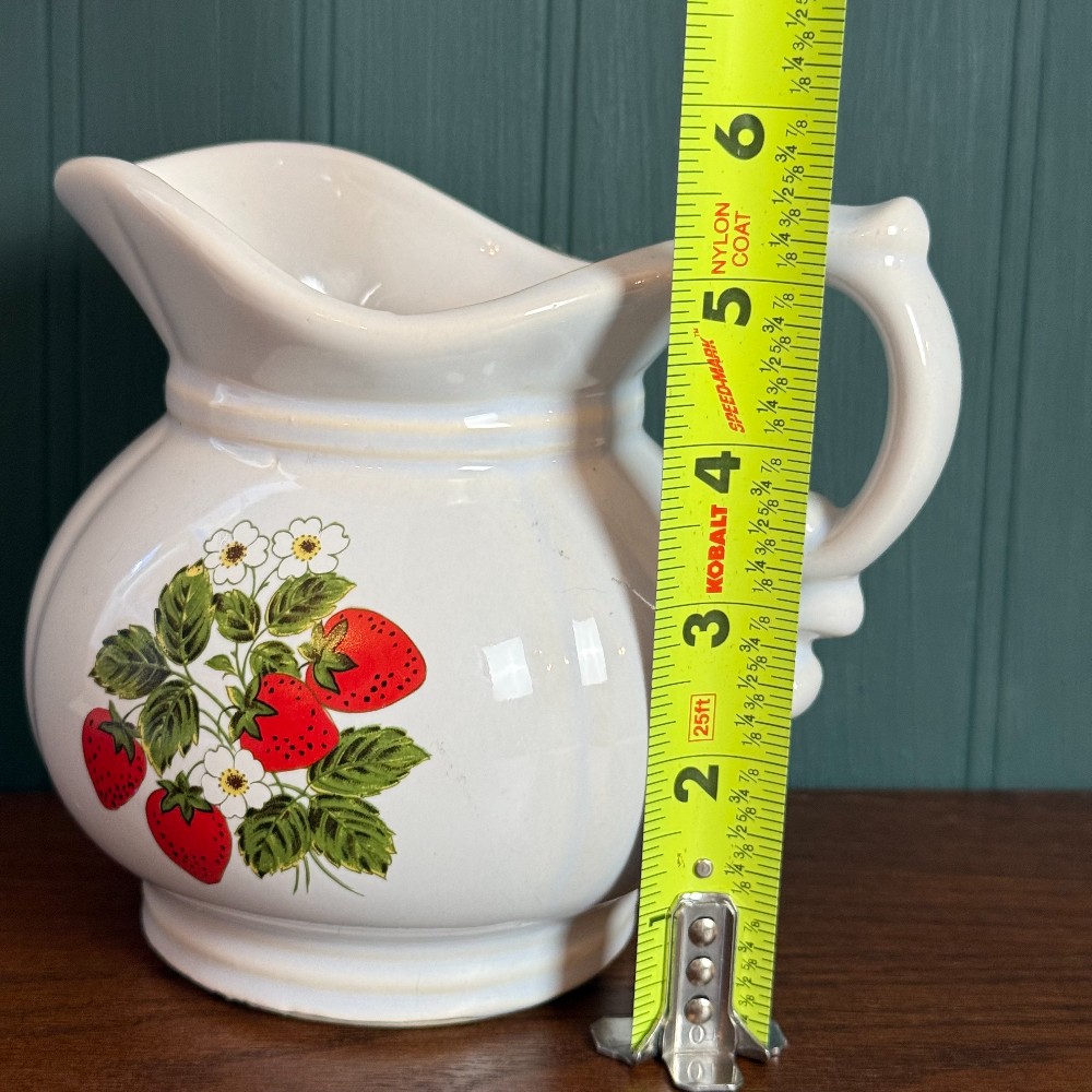 McCoy Strawberry Country Ceramic Pitcher