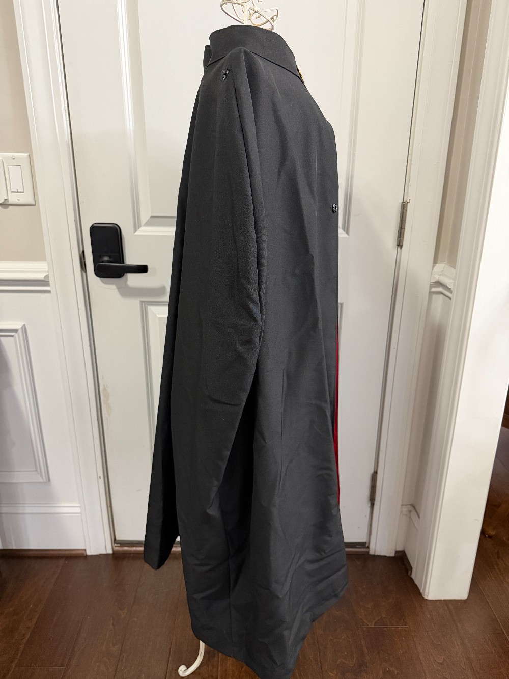 Vintage Premium Black & Crimson Red Satin Dracula Cape - Gothic Cosplay Cloak