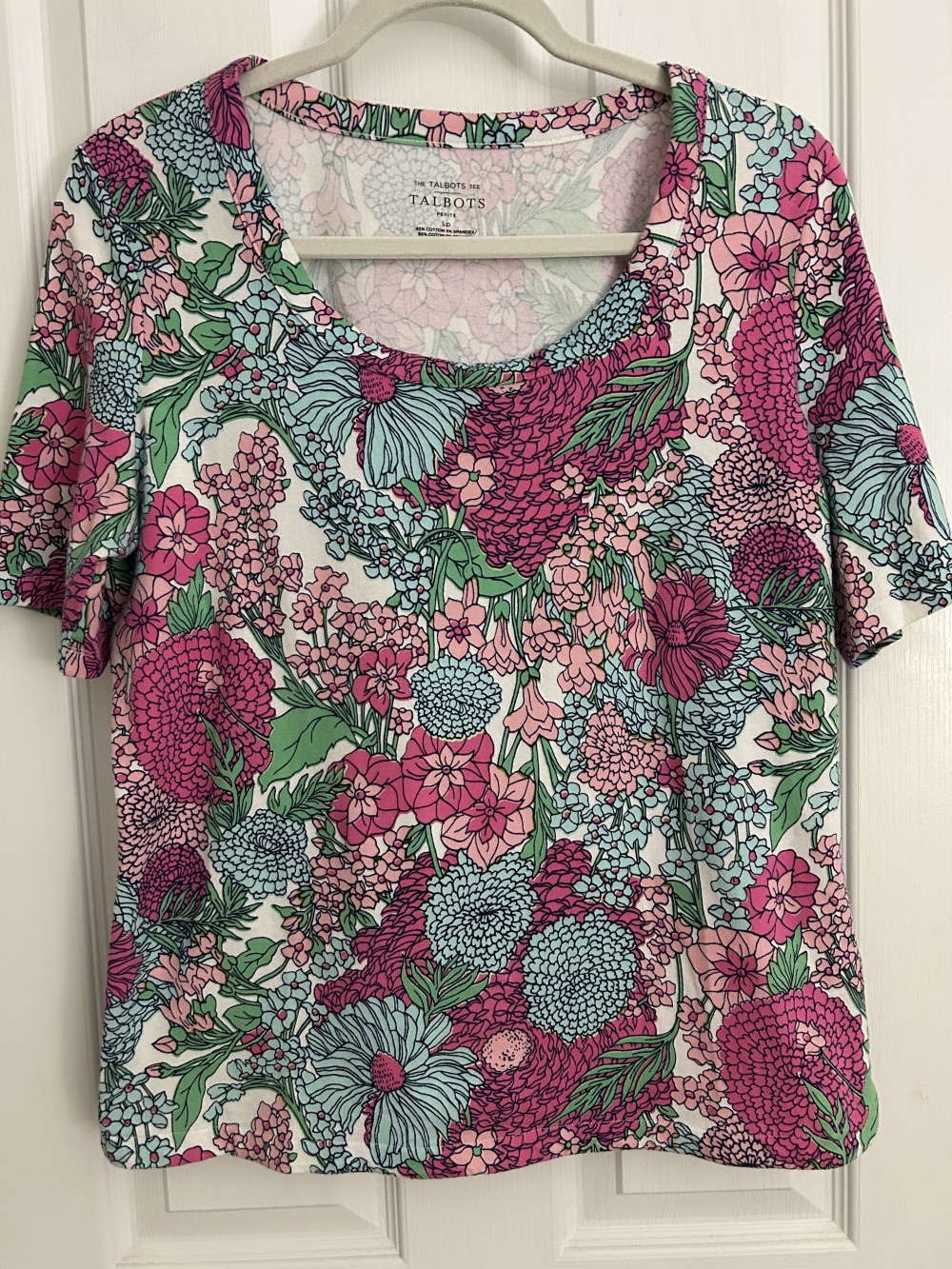 Talbot short sleeve flower top (petite large)
