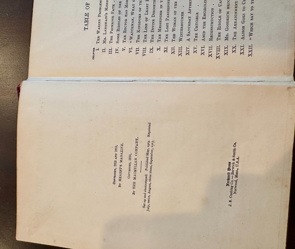 Antiq Book- 1913 -The Inside of the Cup by Winston Churchill