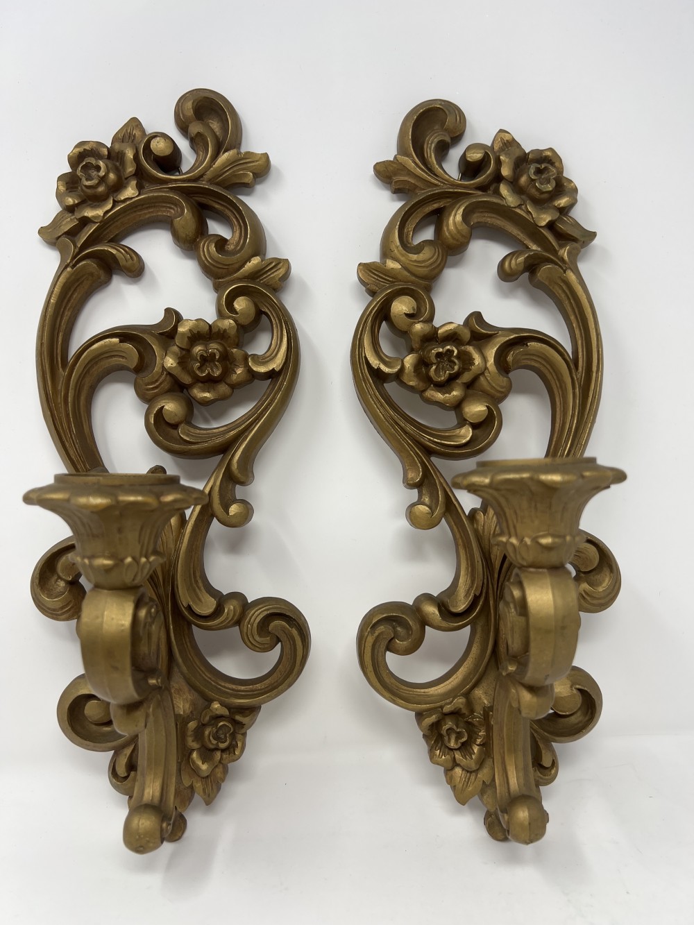 Pr Vtg Homco Wall Sconces