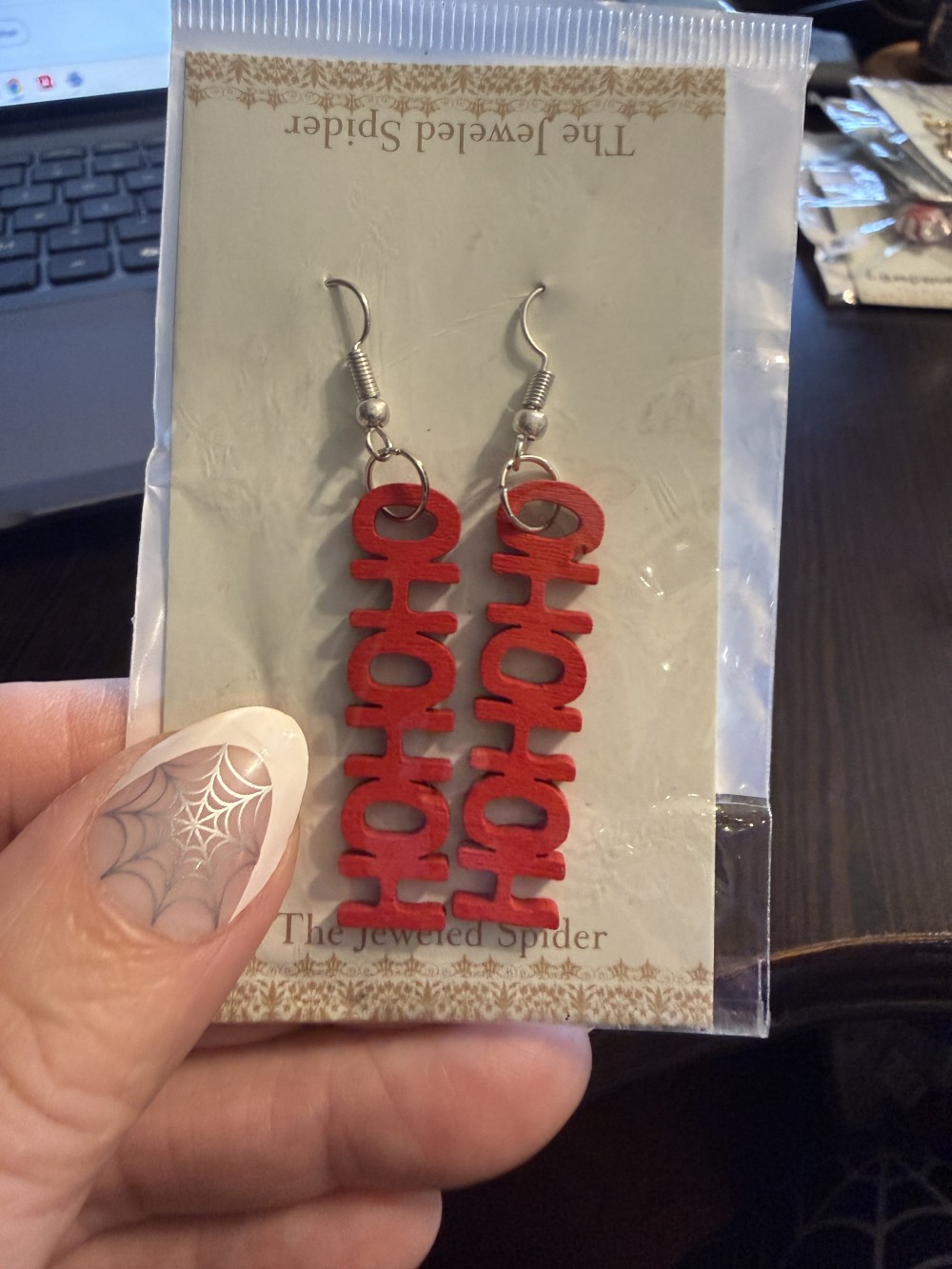 Earrings - HOHOHO, Santa, Christmas, Ho Ho Ho