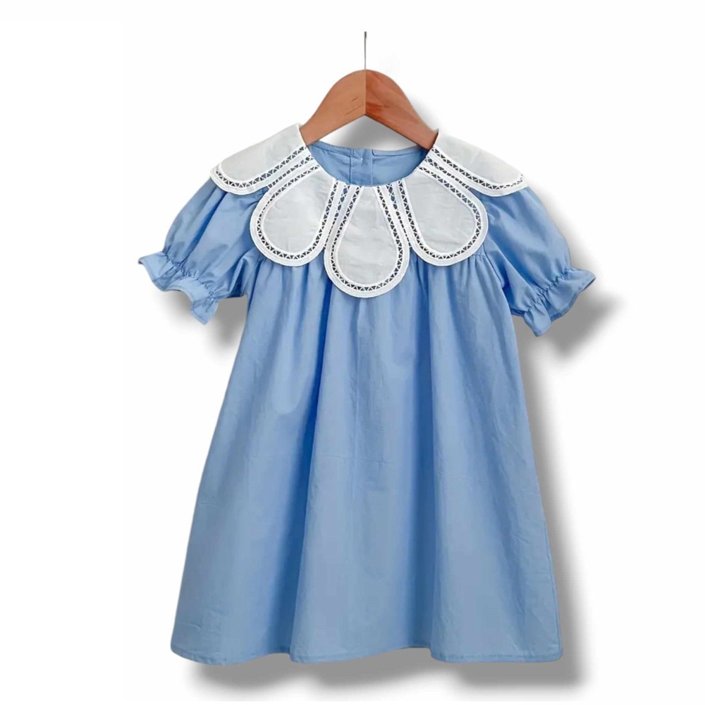 Petal Collar Cotton Dress