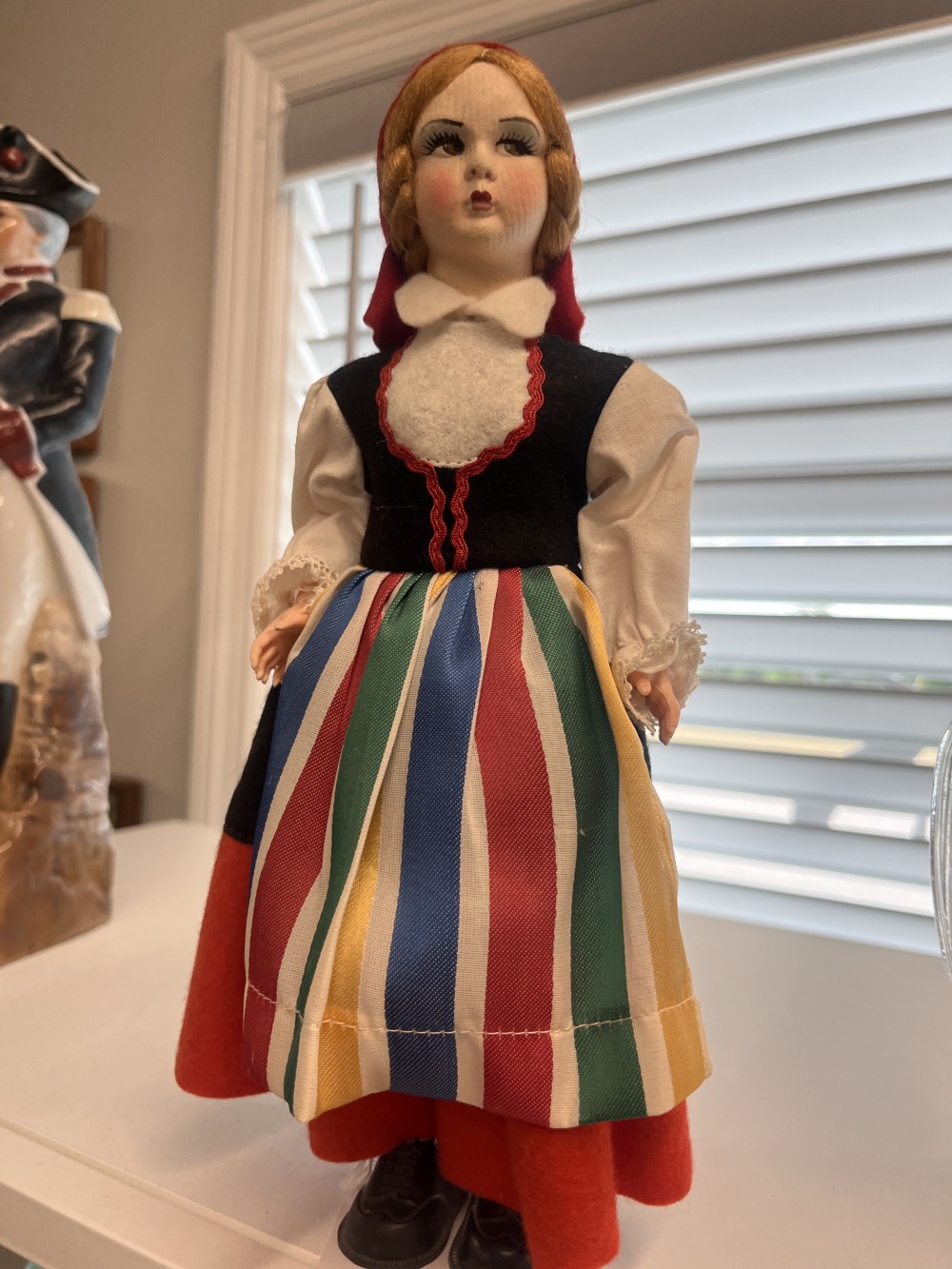 Vtg Magis Roma Italian doll cloth face
