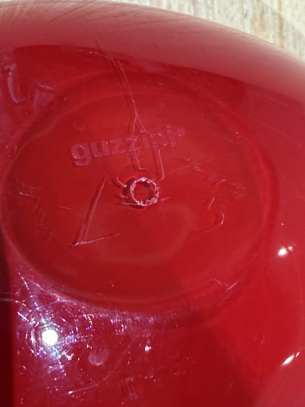 Rare VTG Guzzini Red & White Divided Serving Dish