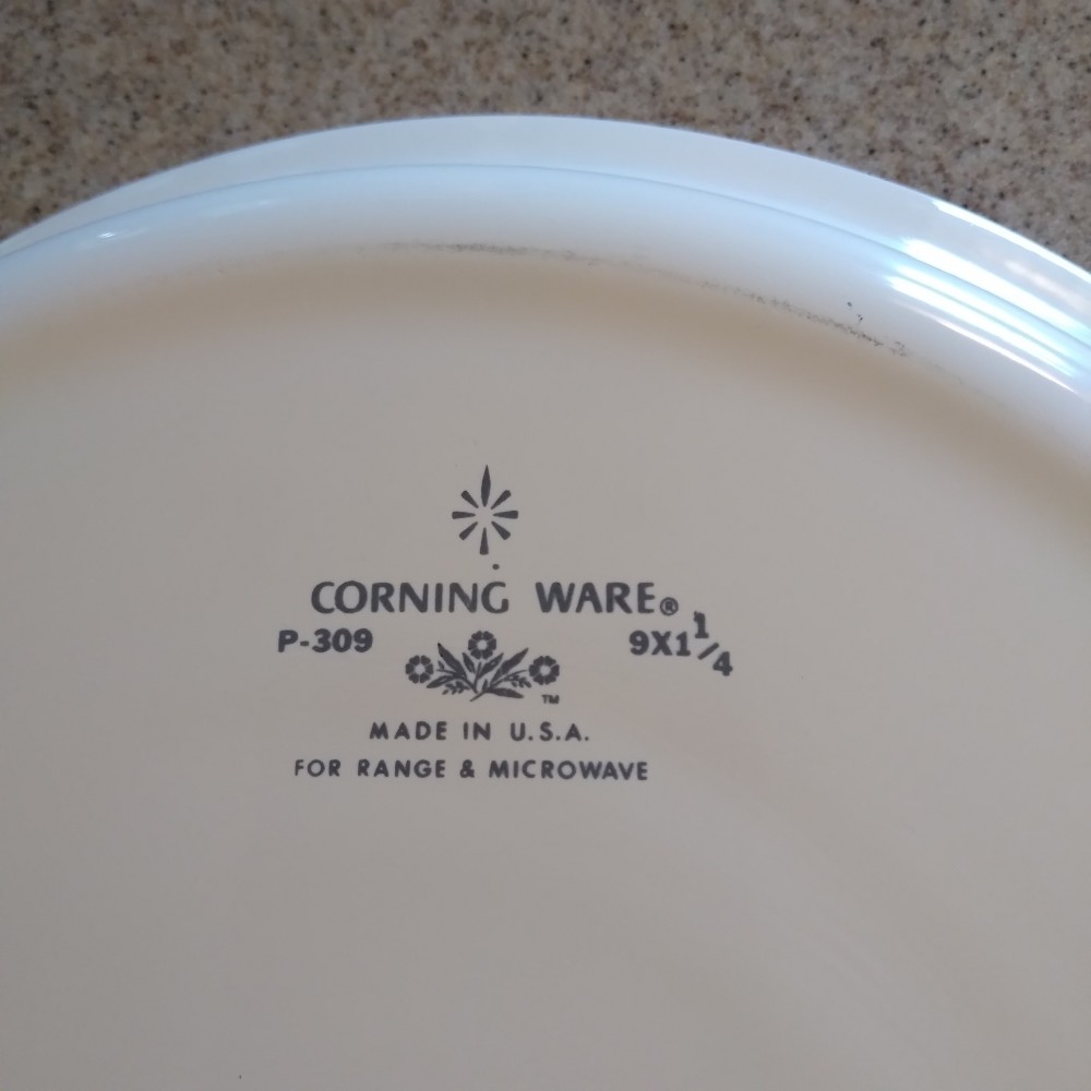 Corning Ware Cornflower Blue Pie Plate