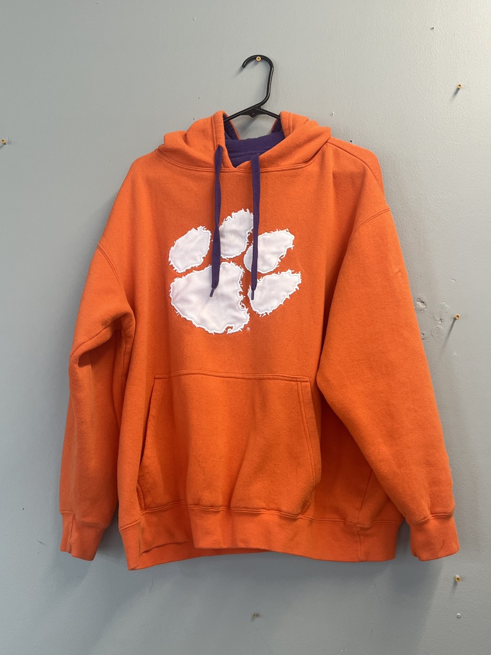 Clemson Tiger hoodie orange XL
