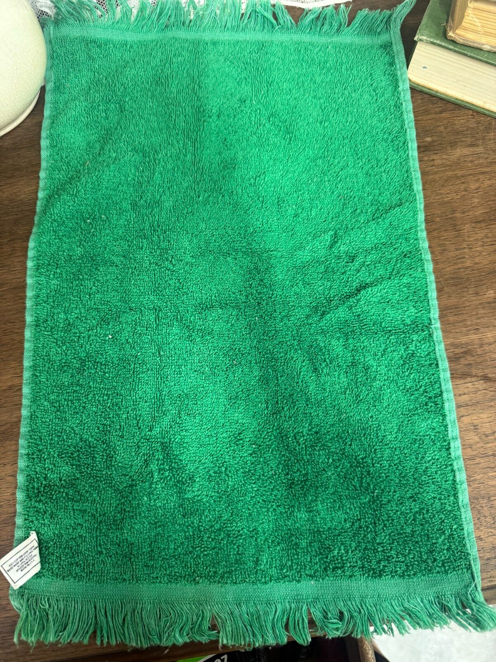 Tom Roe Green Hand Towel Embroidered Candle Lantern