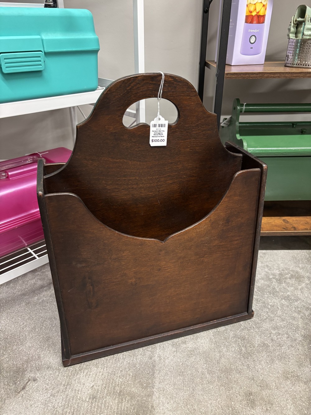 Conant Ball Co.  Mohagany Wood MCM Magazine Rack circa 1960