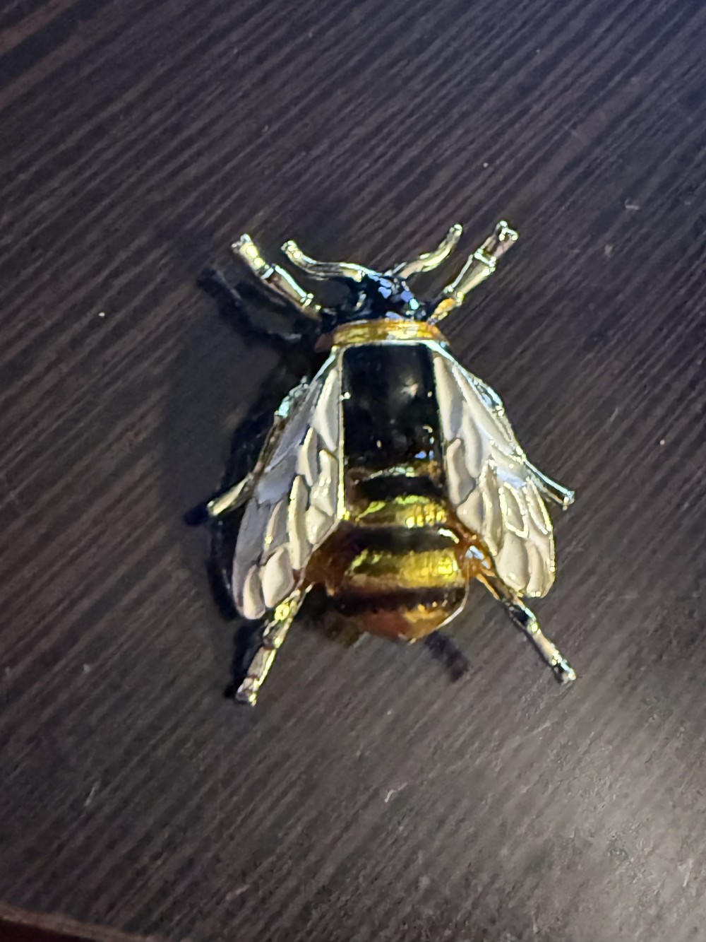 Brooch Pin - Bee in Colorful Enamel Gold