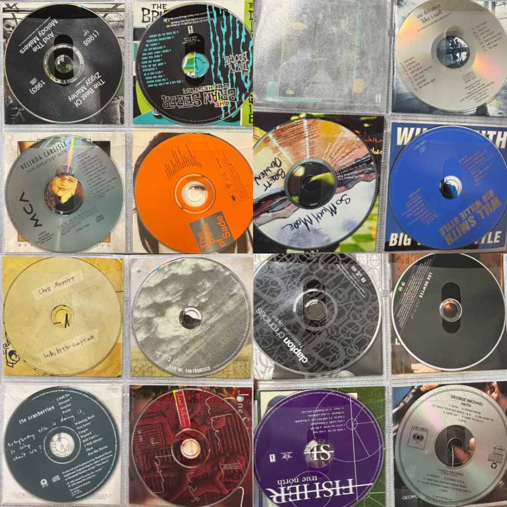 CD Music Collection Binder – 144 CDs Rock Alternative Pop Country Soundtracks w/ Front Inserts Bundled Lot