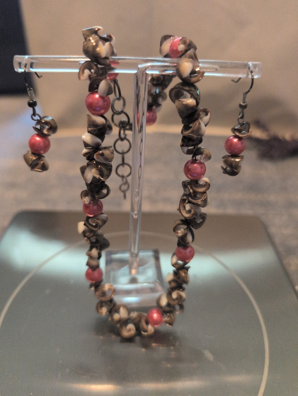 Handmade Caribbean shell jewelry set