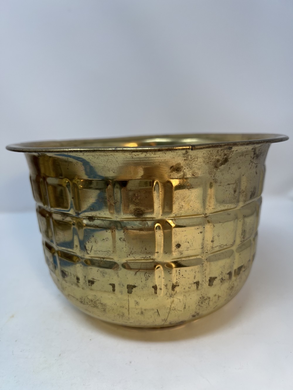 Vintage Lacquer Brass Planter