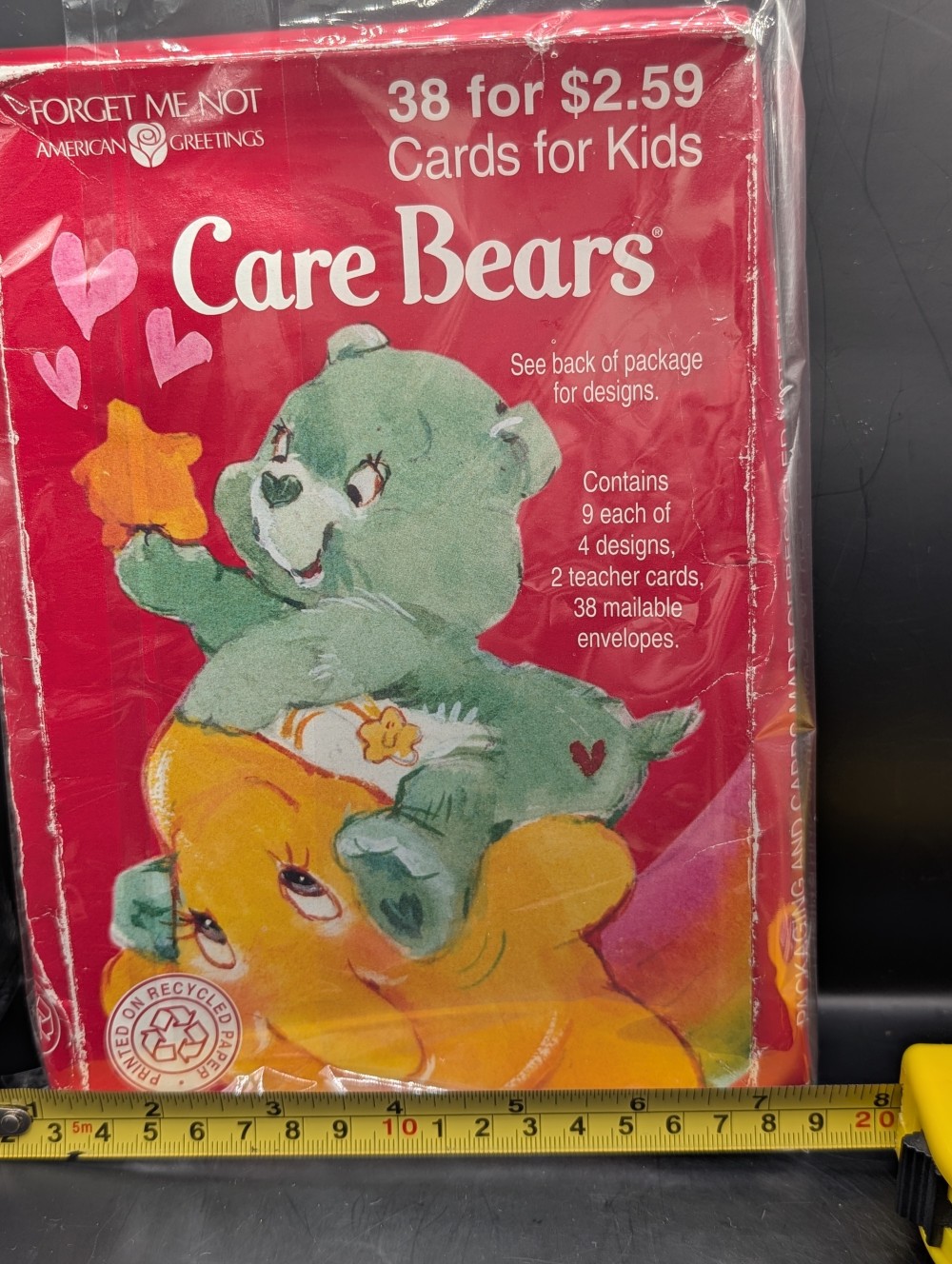 Vintage Care Bears Valentines cards and envelopes, as is