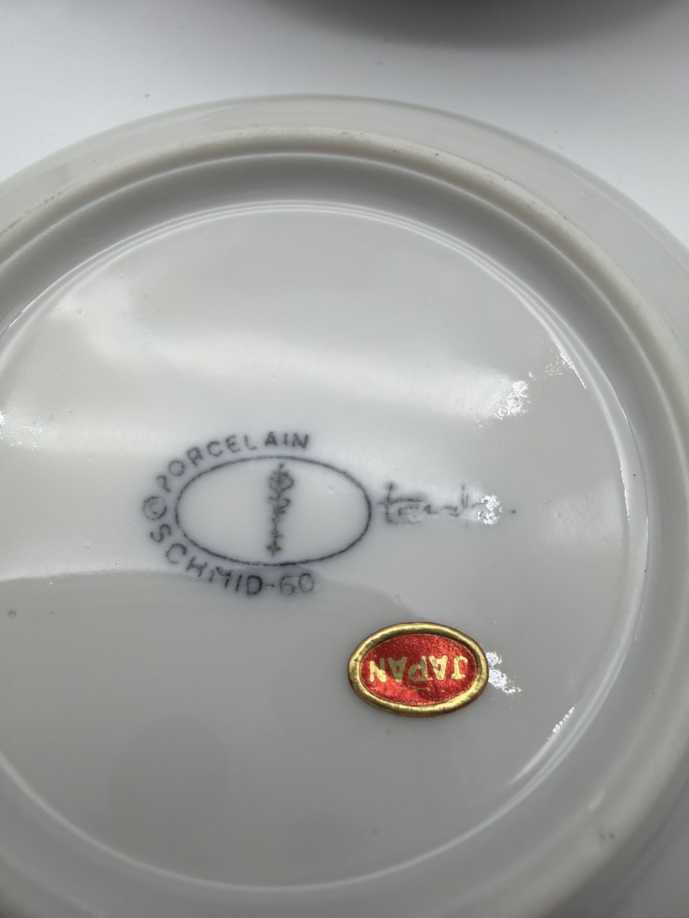 Set of 6 Vintage Japanese Porcelain Mini Saucers