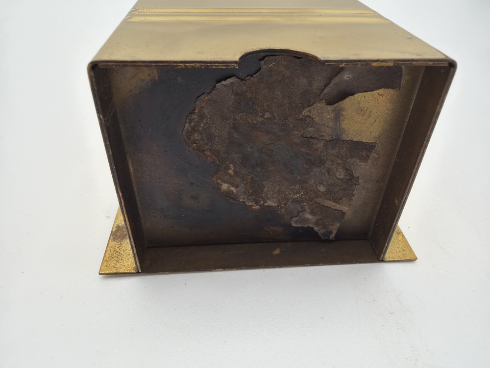 Vtg Brass Wall-Mounted Match Holder