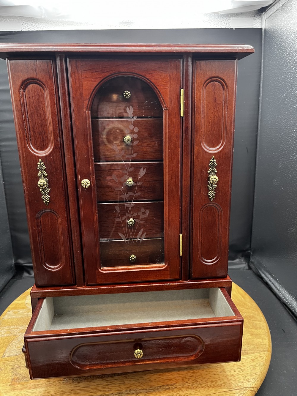 Vtg Double-sided Jewelry Armoire