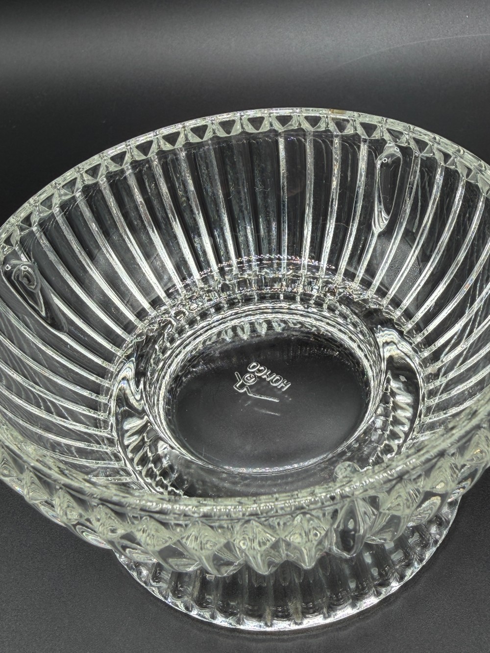 HOMCO Clear Ribbed Glass Fairy Lamp Replacement Base