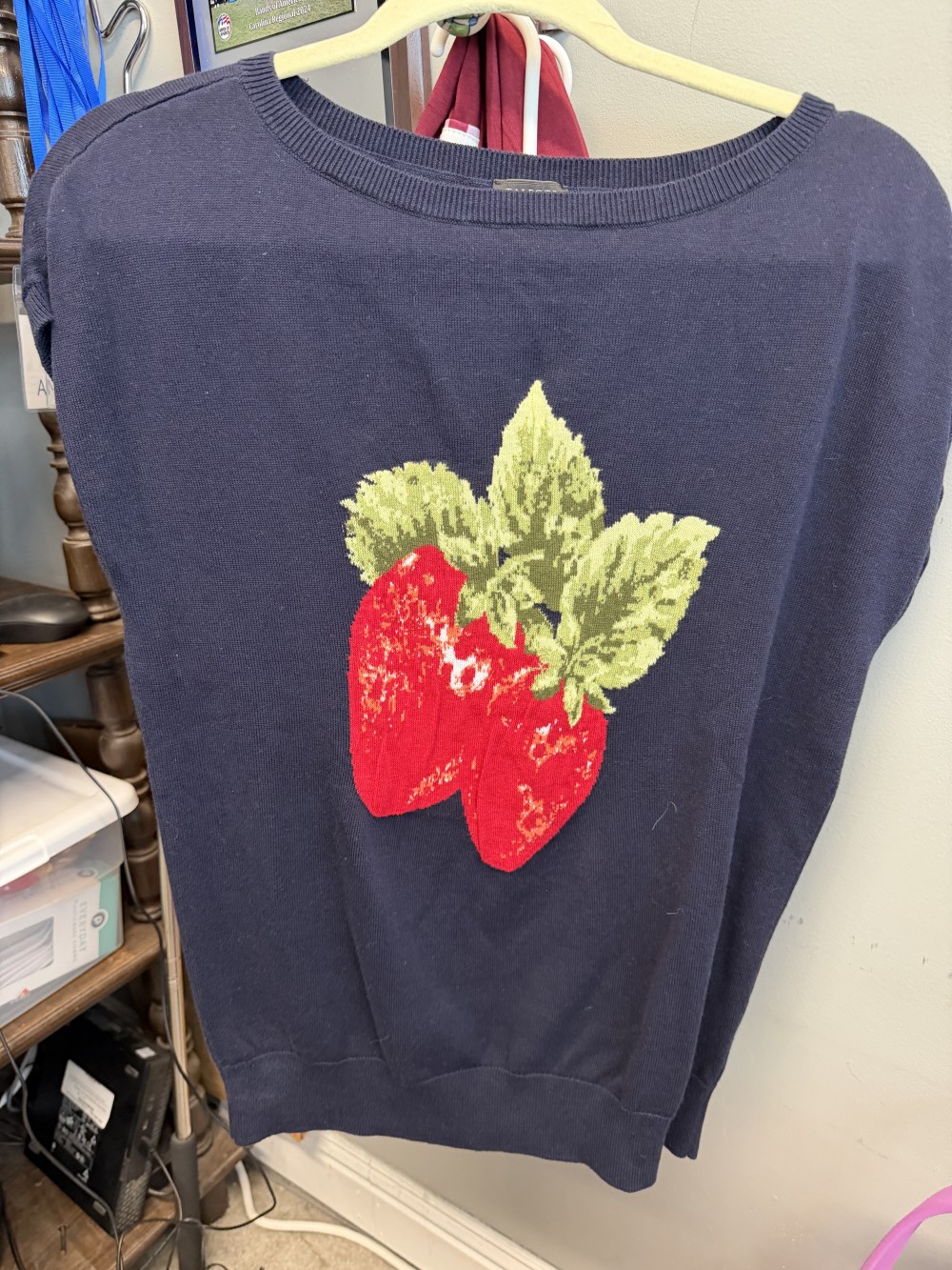 Talbots Strawberry Sweater Vest