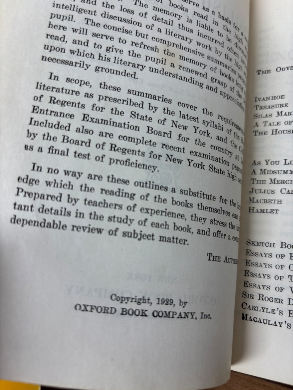 Book Set Antiquarian Oxford Review Series English Grammar Literature Algebra Spanish Paperbacks (1925–1933)