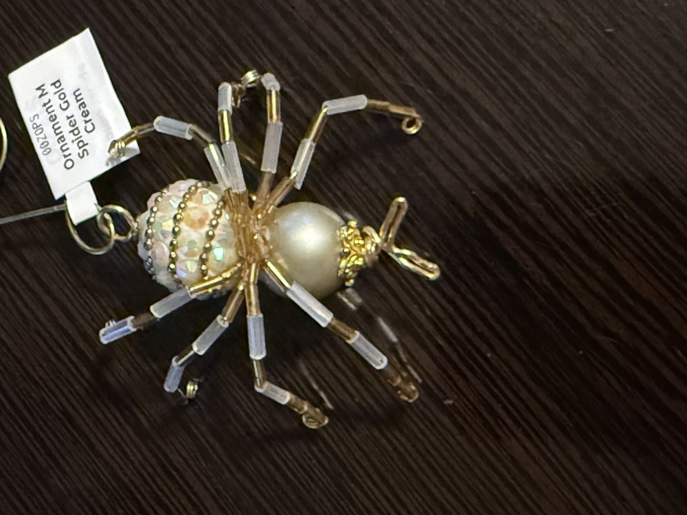 Ornament M Spider Gold Cream