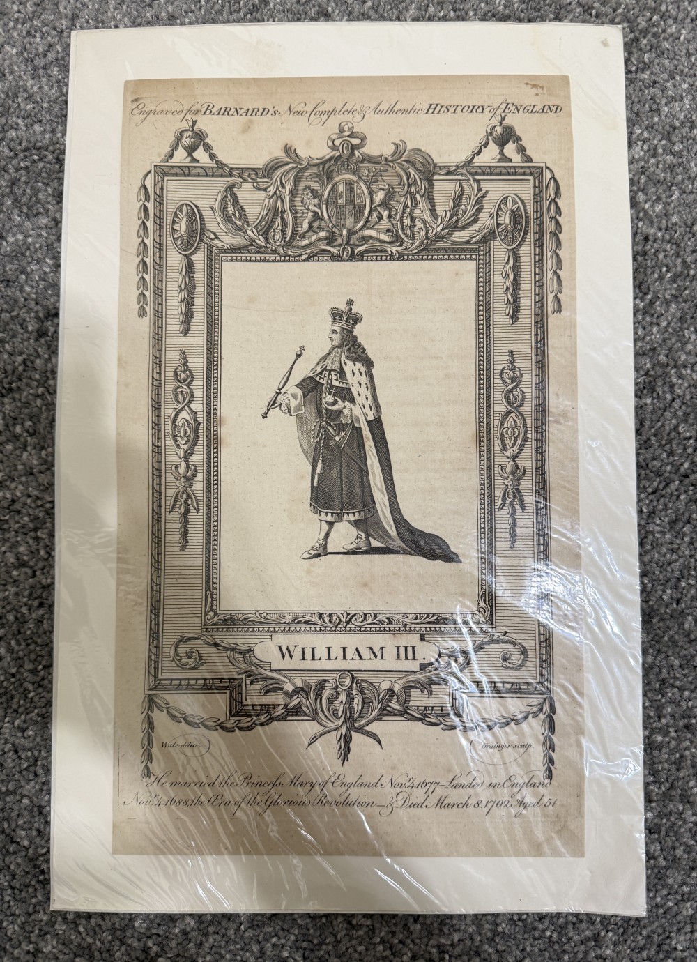 Antique William III print