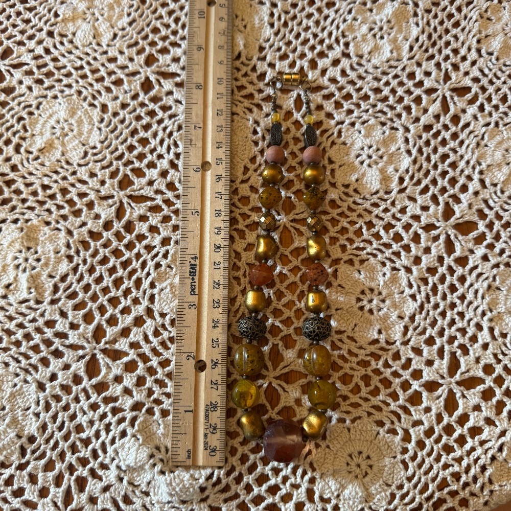 Chunky Boho Mixed Bead Choker Necklace
