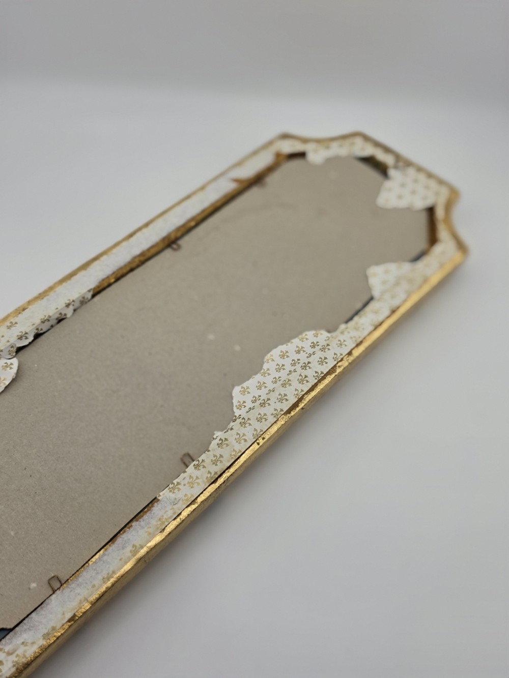 Vintage Florentina Gilt Faux Bamboo Accent Mirror