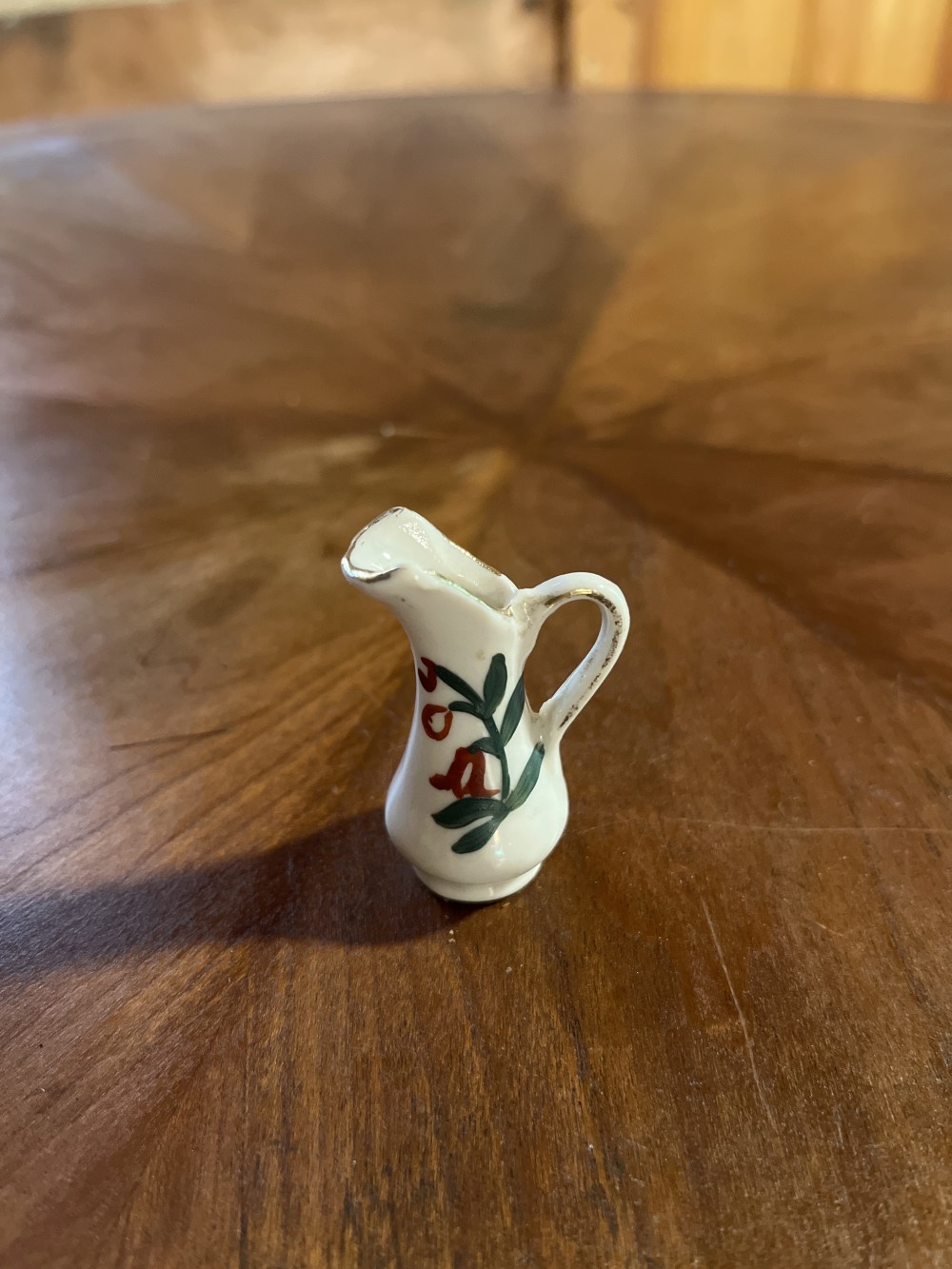 Vtg mini ceramic pitcher - 2” tall