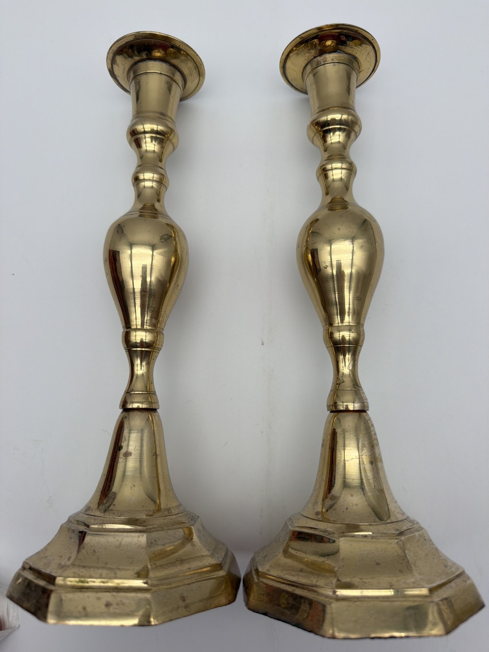 AS IS Pair Brass Candlesticks Bases