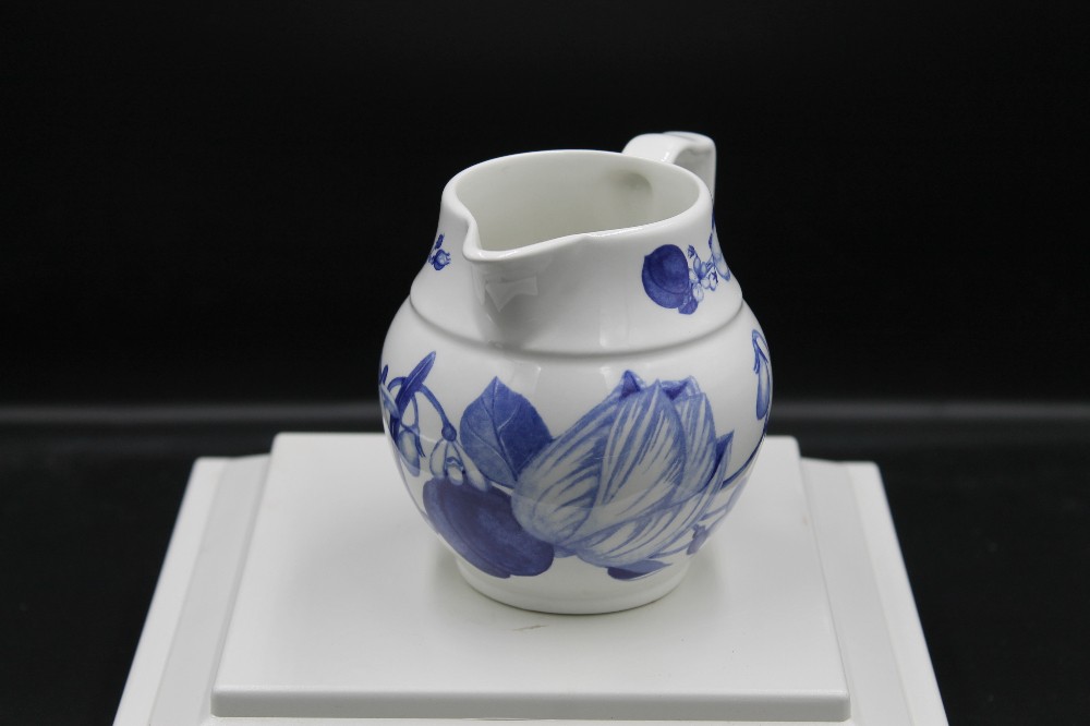 vtg small pitcher HARVEST BLUE by Portmeirion, England