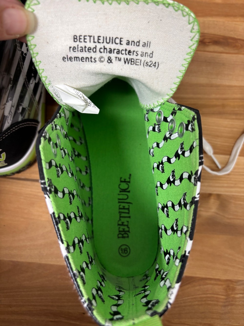 Beetlejuice Ground Up High Top Sneakers Black Green Its Showtime Size 9.5