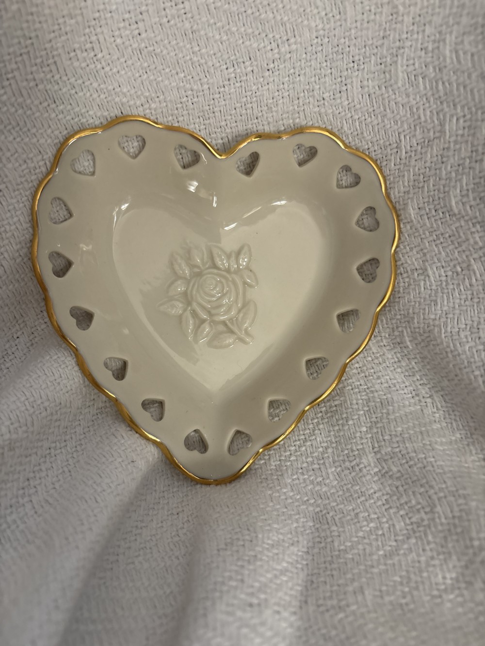 Vintage Lenox Heart Shaped Trinket Dish