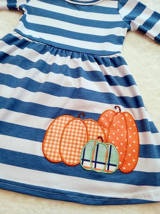 Striped Pumpkin Bunch Dress