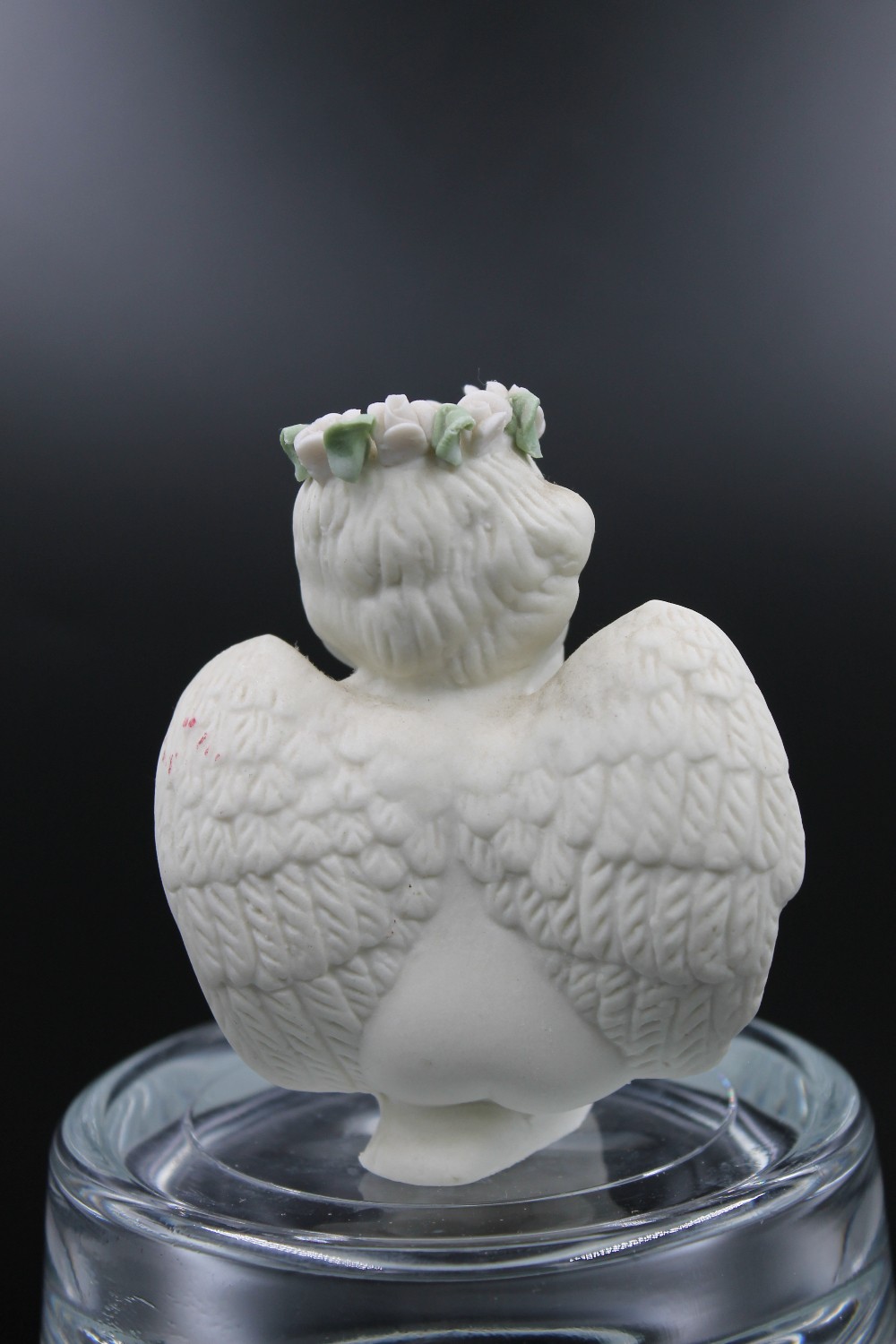 s/2 matte bisque sitting angel/cherub pot hugger