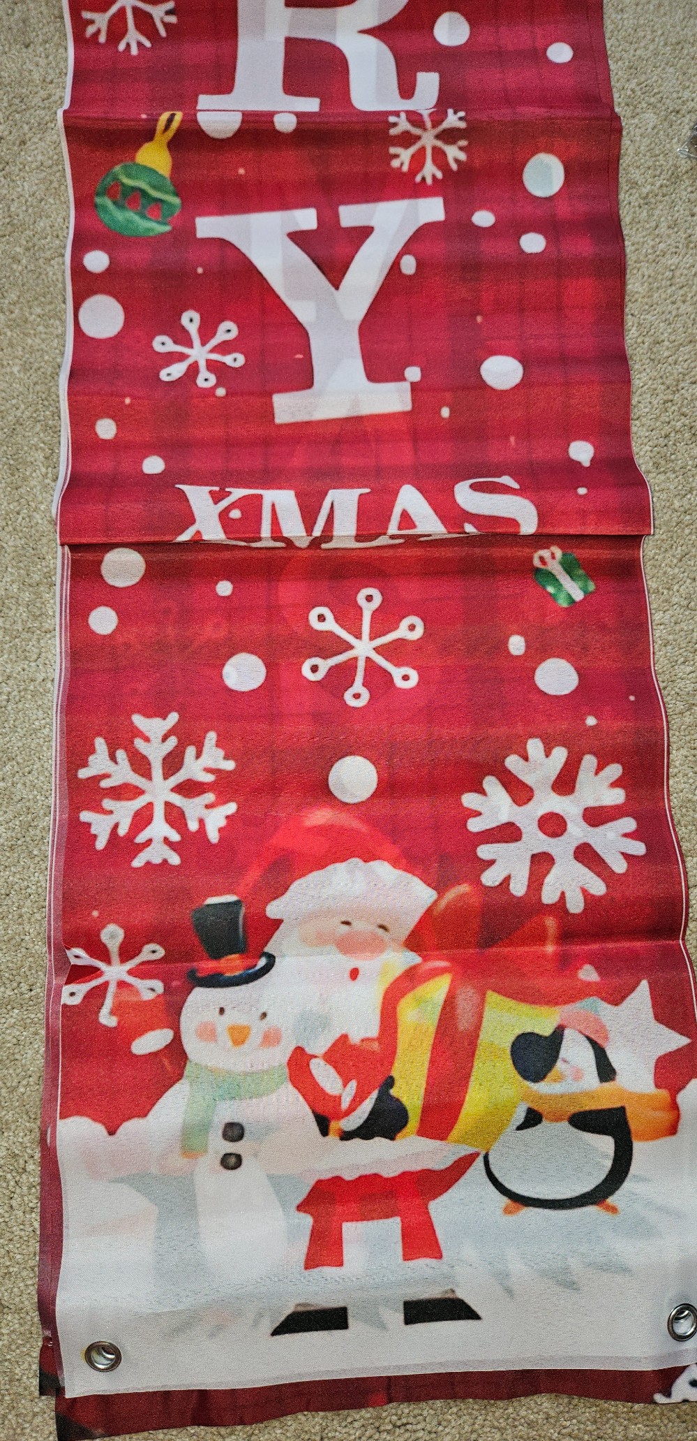 Merry Christmas side light flags