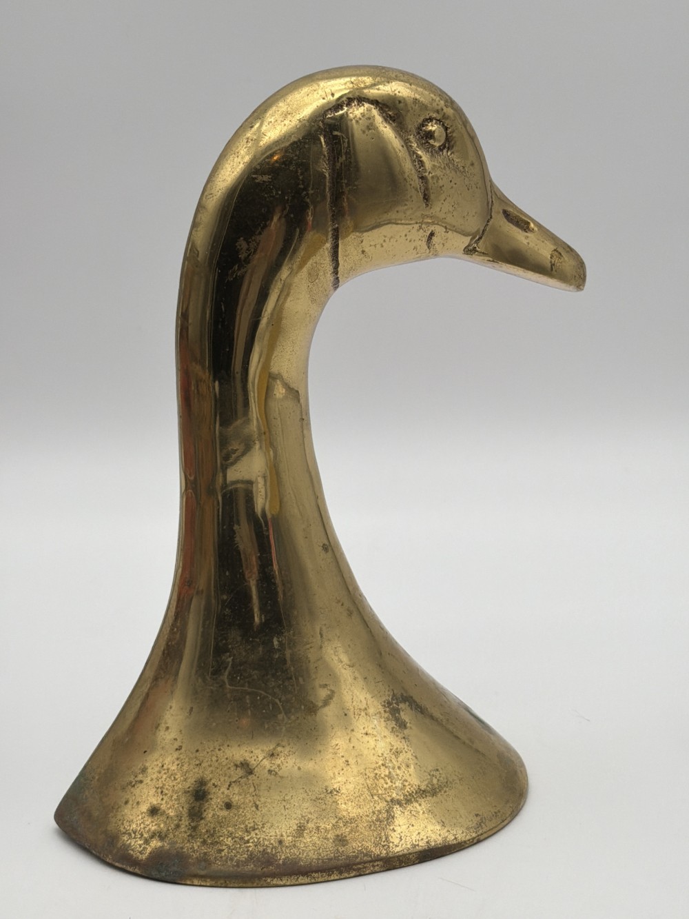 Heavy Brass Duck Head Doorstop