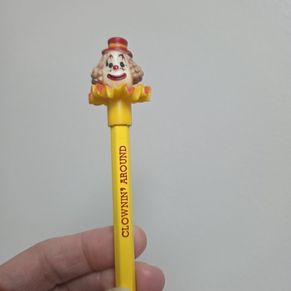 VTG Novelty Clown Topper Pencil