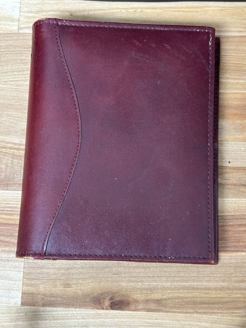 Vintage Burgundy Telephone Address Book 6 Ring Binder