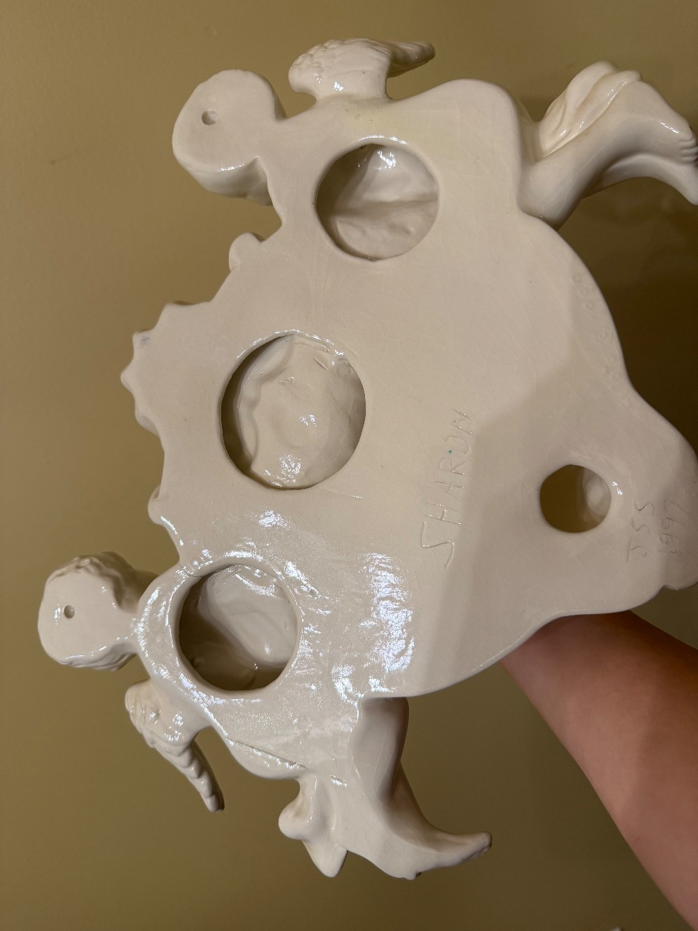 Cherub Ceramic Wall Pocket Planter