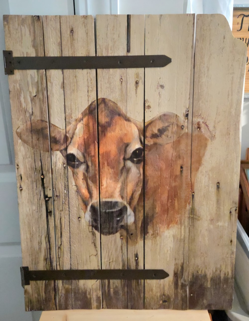 Large Barn Door Cow Painting